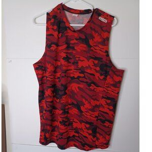 DRSKIN Shirt Men's Size X-Large Red Camouflage Sleeveless Shirt